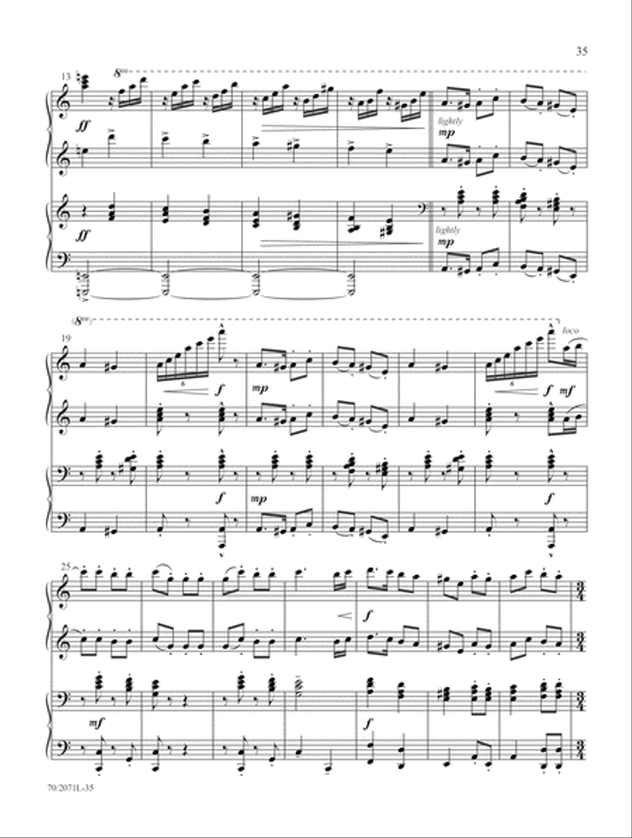 Go, Tell It on the Mountain Piano Duet scores gallery preview page 17