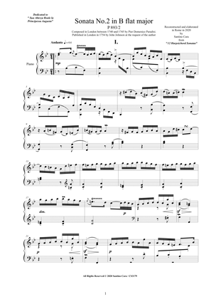 Paradisi - Piano Sonata No.2 in B flat major, P893-2