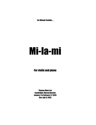 Mi-la-mi (2020) for violin and piano