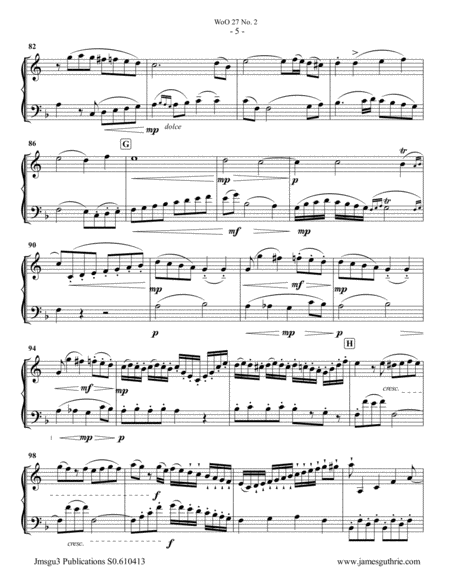 Beethoven: Duet WoO 27 No. 2 for French Horn & Bass Trombone image number null