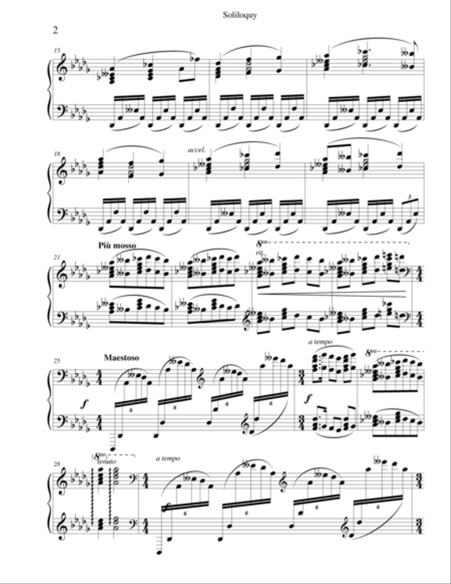 Soliloquy for Piano Solo Piano Solo scores gallery preview page 4