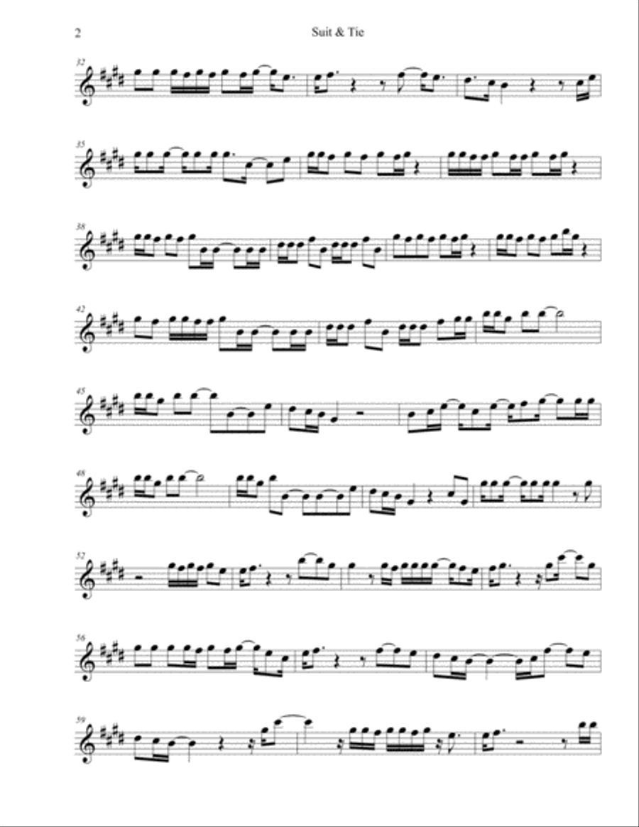 Suit & Tie Clarinet Solo scores gallery preview page 2