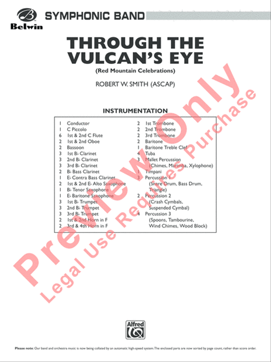Through the Vulcan's Eye Concert Band scores gallery preview page 2