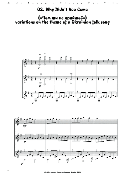 Kids Pages - Trio Pieces - Score Only