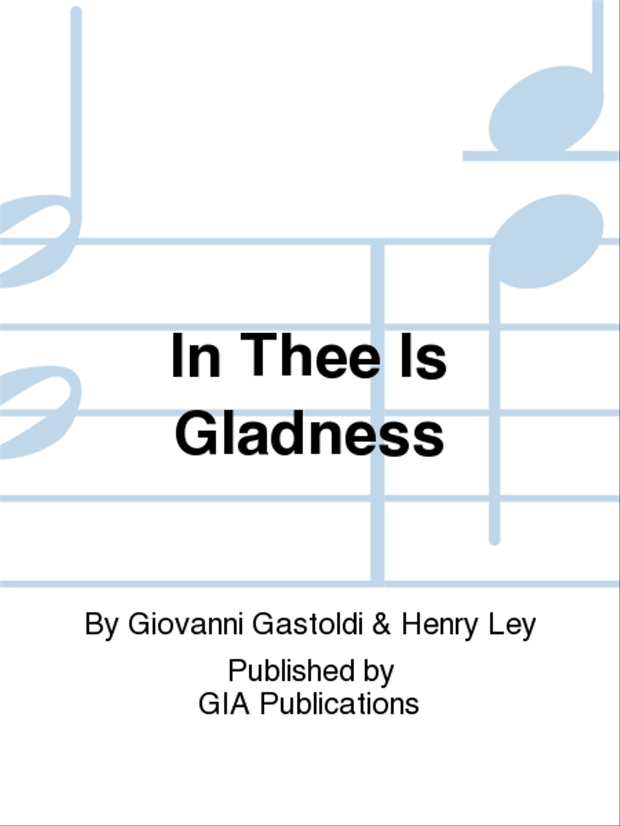 In Thee Is Gladness 4-Part scores gallery preview page 1