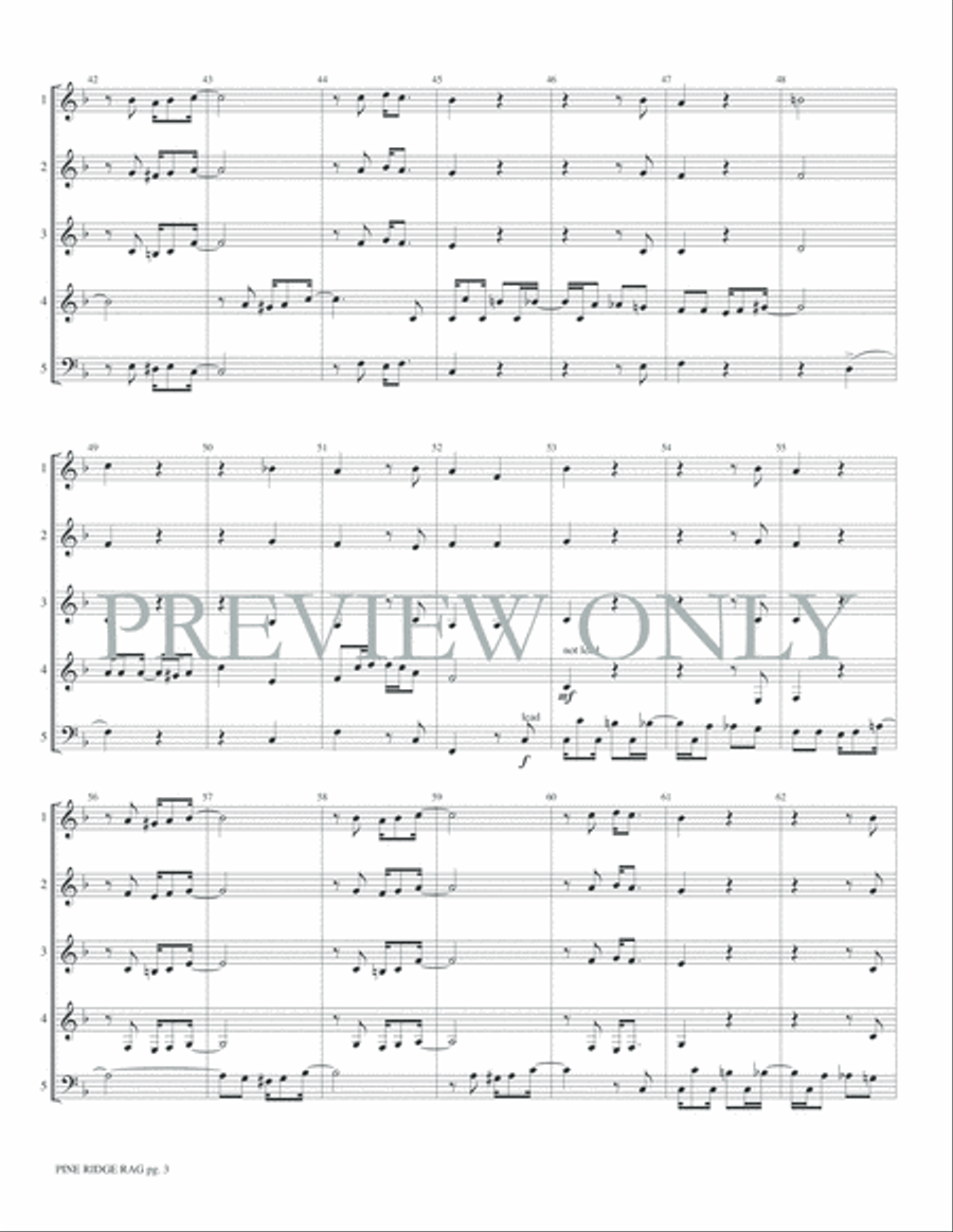 Pine Ridge Rag Pine Ridge Rag Woodwind Ensemble scores gallery preview page 5