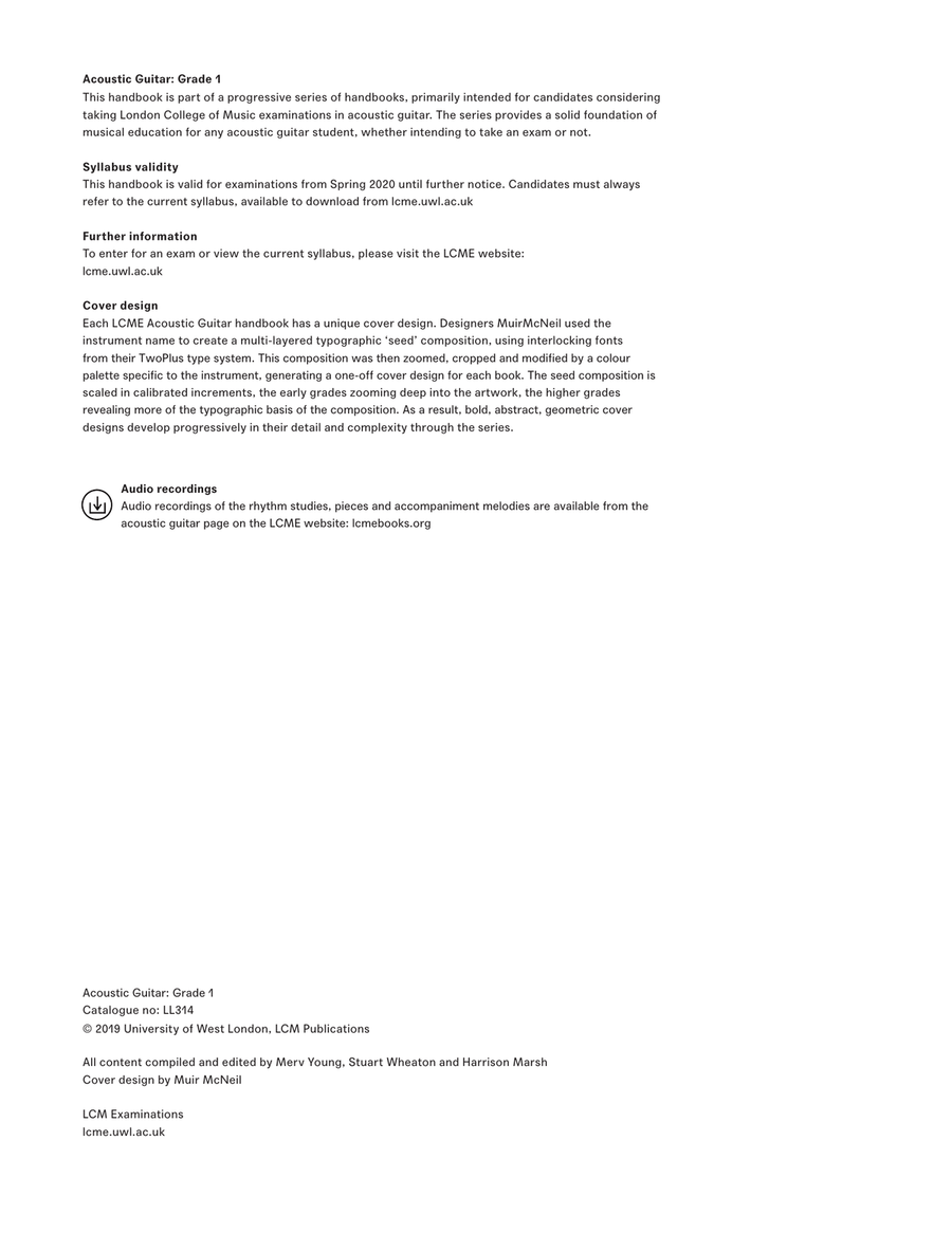 LCME Acoustic Guitar Handbook Grade 1 2020 Acoustic Guitar scores gallery preview page 2