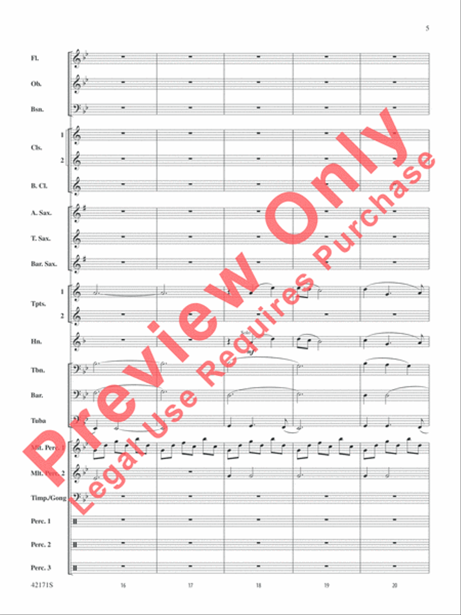 Prelude and Firestorm Concert Band scores gallery preview page 6