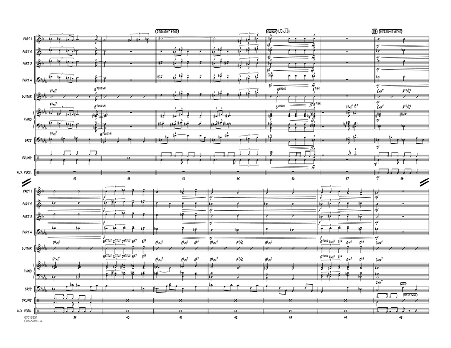 Con Alma (arr. Michael Mossman) - Conductor Score (Full Score) Jazz Ensemble scores gallery preview page 4