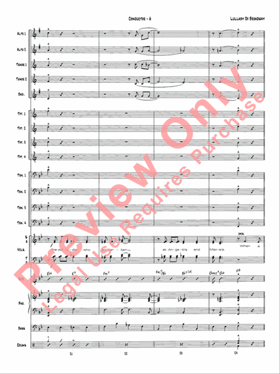 Lullaby of Broadway Jazz Ensemble scores gallery preview page 9