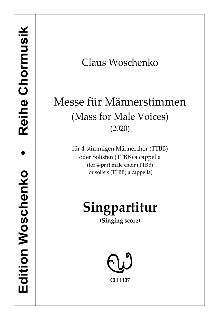 Messe für Männerstimmen (Mass for Male Voices) (2020) TTBB scores gallery preview page 1