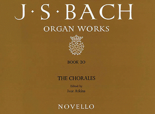 Book cover for J.S. Bach: Organ Works Book 20