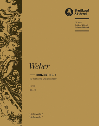 Book cover for Clarinet Concerto No. 1 in F minor Op. 73