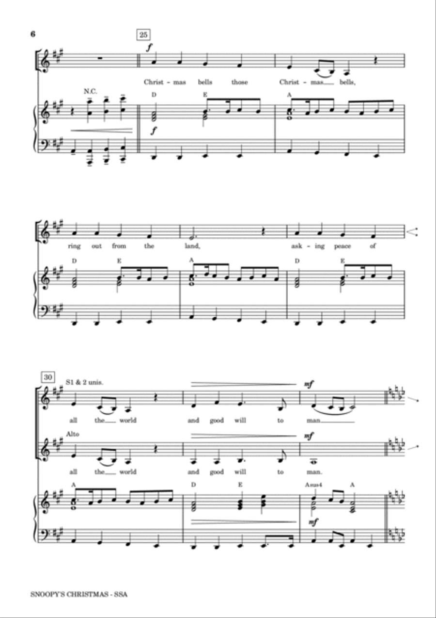 Snoopy's Christmas SSA scores gallery preview page 6