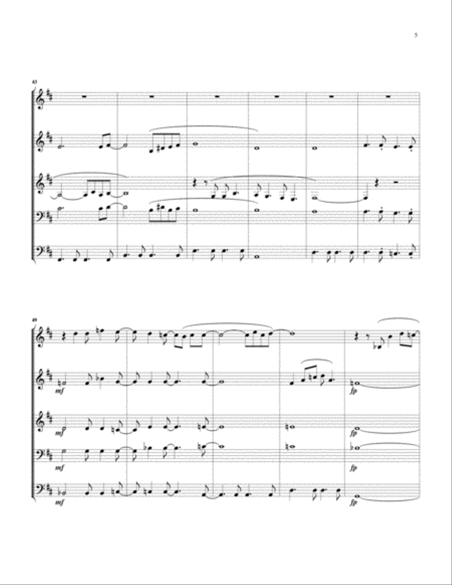 Just The Way You Are Brass Ensemble scores gallery preview page 6