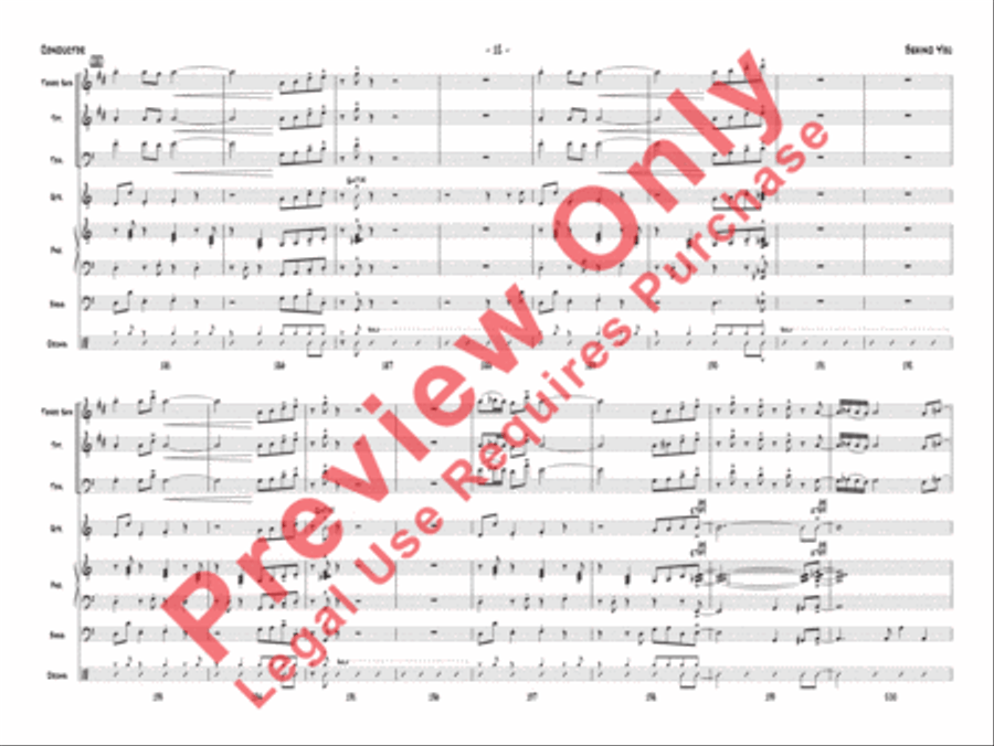 Behind You Jazz Ensemble scores gallery preview page 13