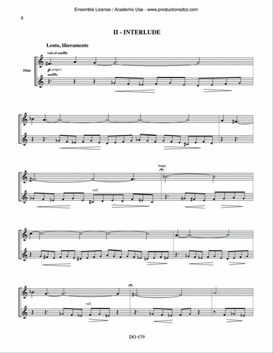 Labyrinthes (fl. / guit.) Flute scores gallery preview page 4