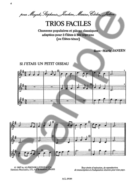 Trios Faciles (recorders 3)