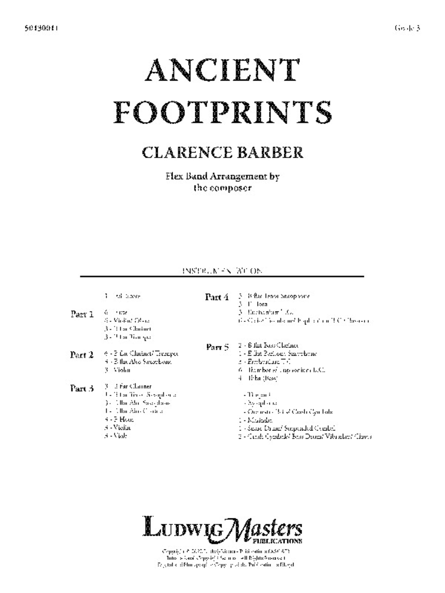 Ancient Footprints Concert Band scores gallery preview page 1