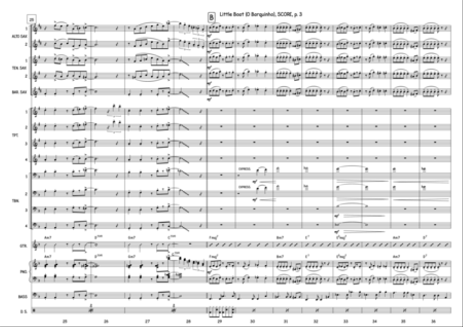O Barquinho Tenor Saxophone scores gallery preview page 4