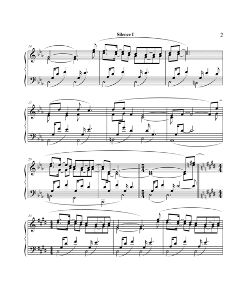 In Silence Piano Solo scores gallery preview page 3