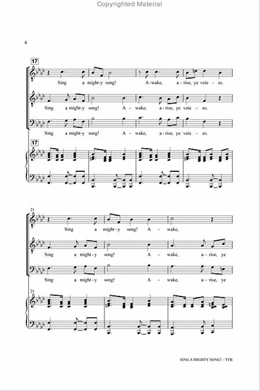 Sing a Mighty Song! TTB scores gallery preview page 5