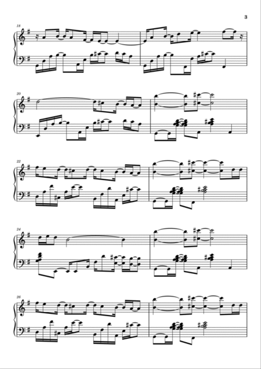 Human Nature Piano Solo scores gallery preview page 3