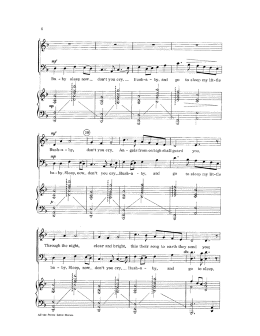 All the Pretty Little Horses 4-Part scores gallery preview page 4