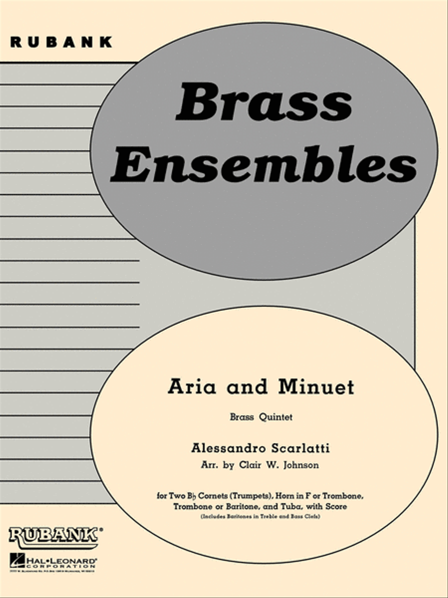 Aria and Minuet Brass Quintet scores gallery preview page 1