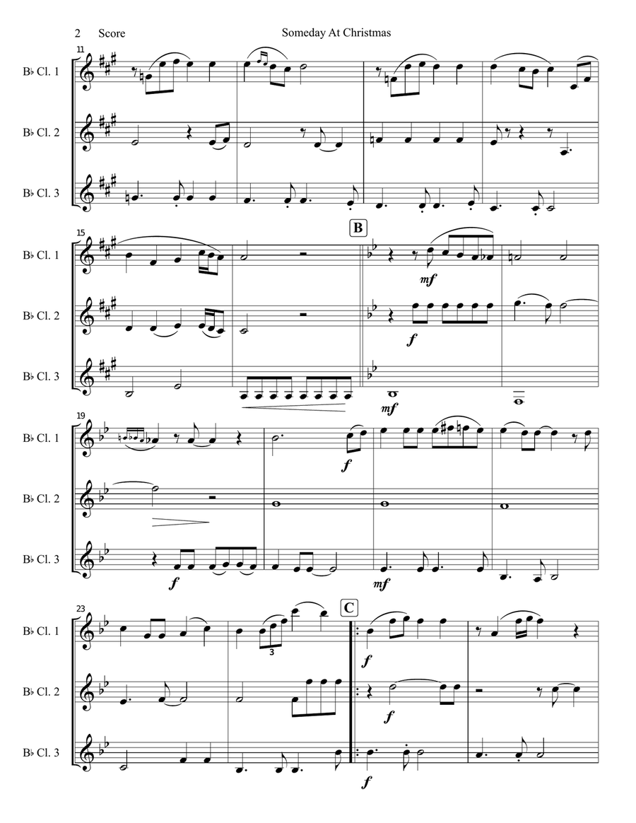 Someday At Christmas Someday At Christmas Woodwind Trio scores gallery preview page 3