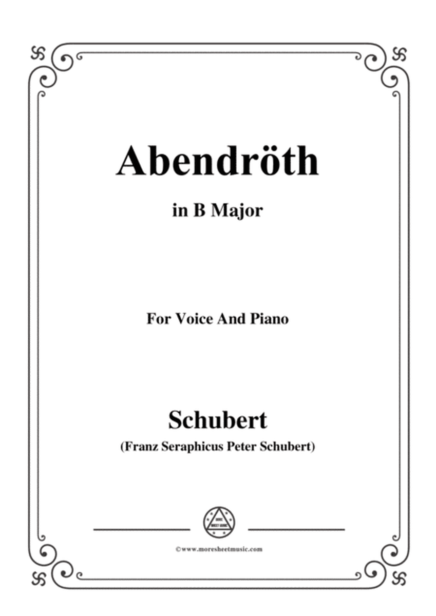 Schubert-Abendröth,in B Major,for Voice&Piano image number null