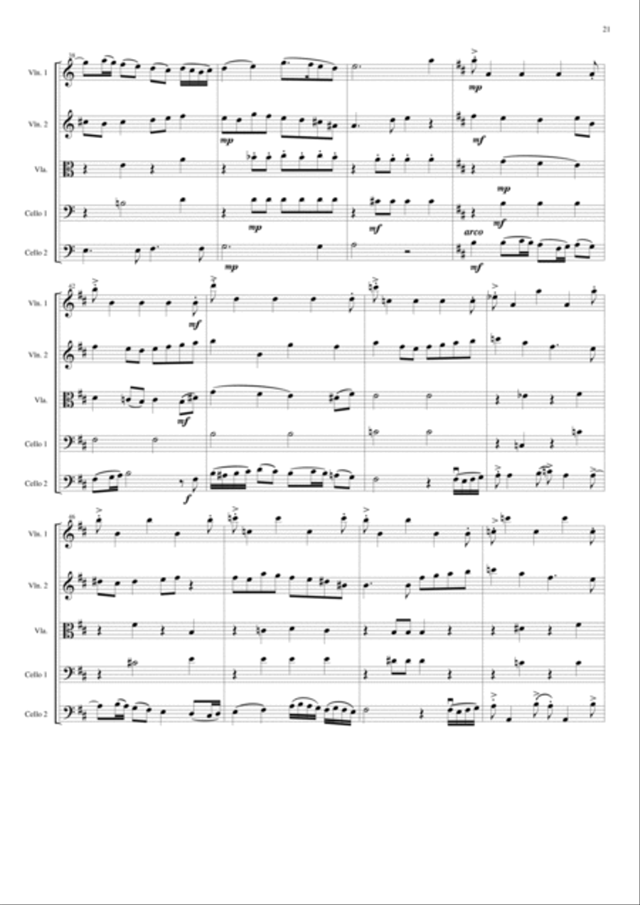 Camp David for string quintet String Quintet scores gallery preview page 4