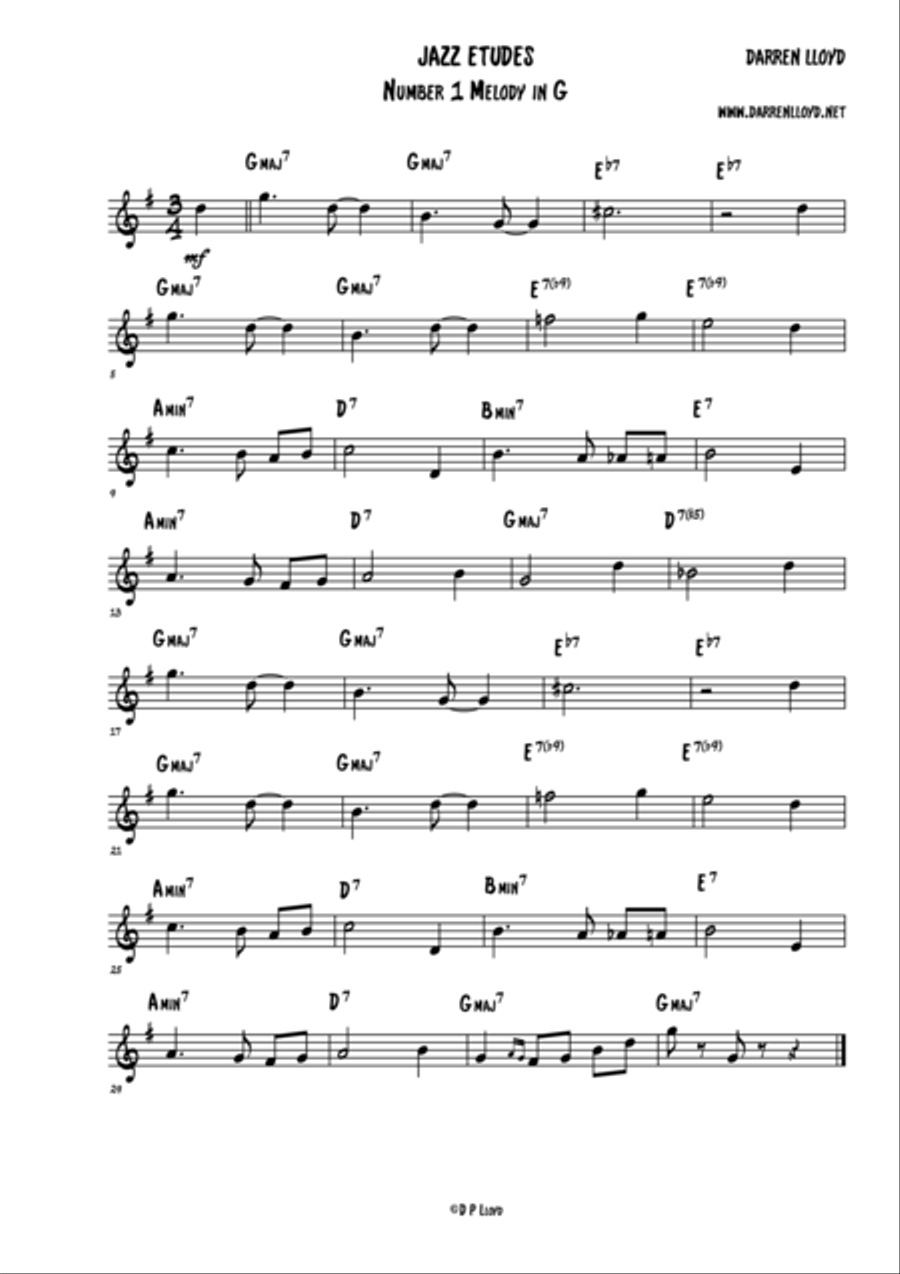 24 melodic jazz studies for any treble clef instrument Small Ensemble scores gallery preview page 5