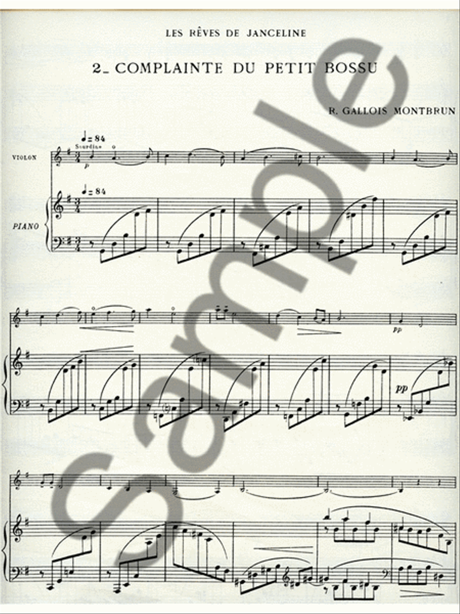 Janceline's Dreams - 2. Complainte du Petit Bossu Violin Solo scores gallery preview page 2