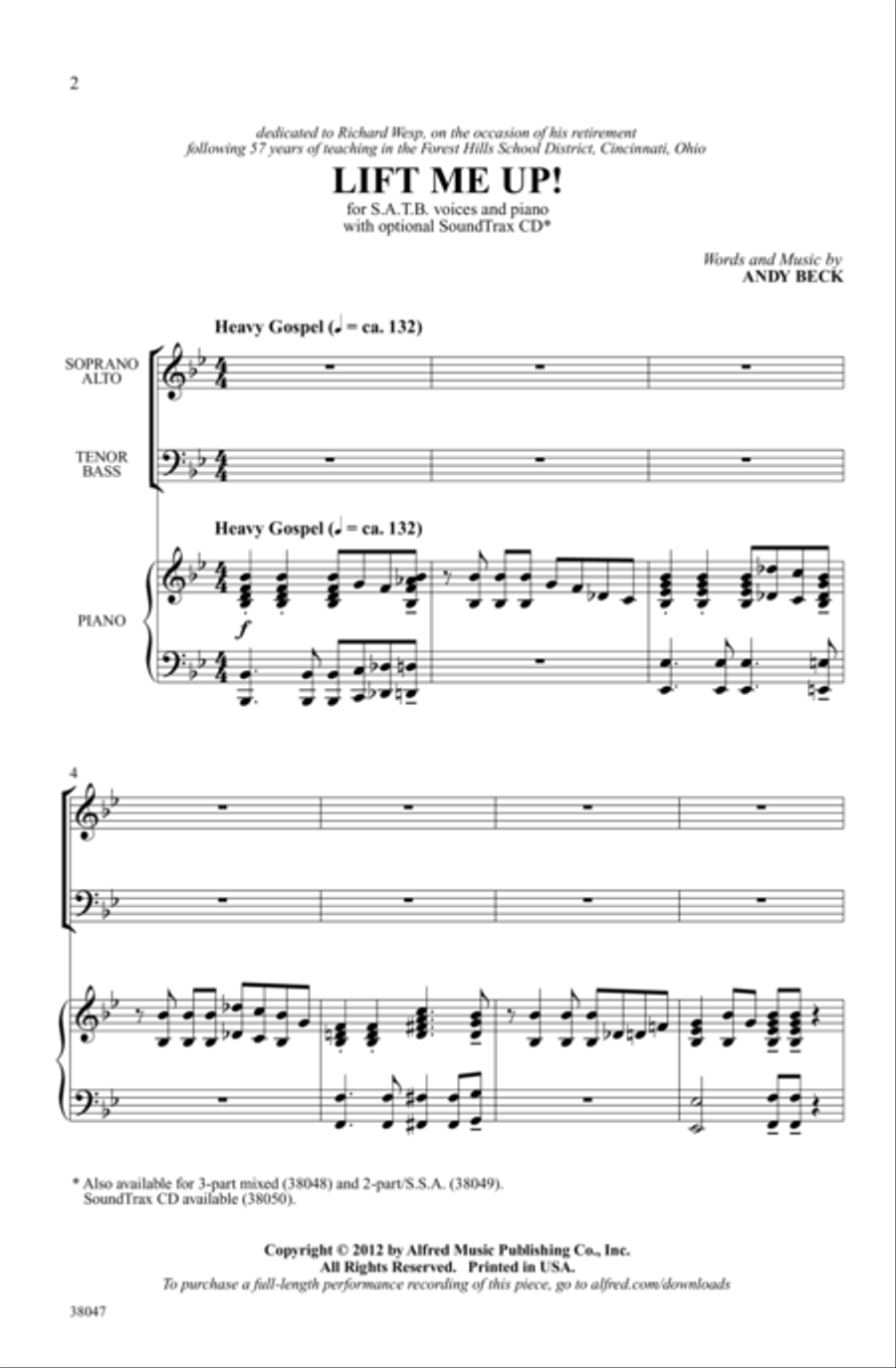 Lift Me Up! - SoundTrax CD (CD only) Choir scores gallery preview page 2