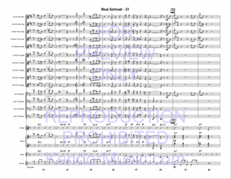 Blue Samuel Blue Samuel Jazz Ensemble scores gallery preview page 22