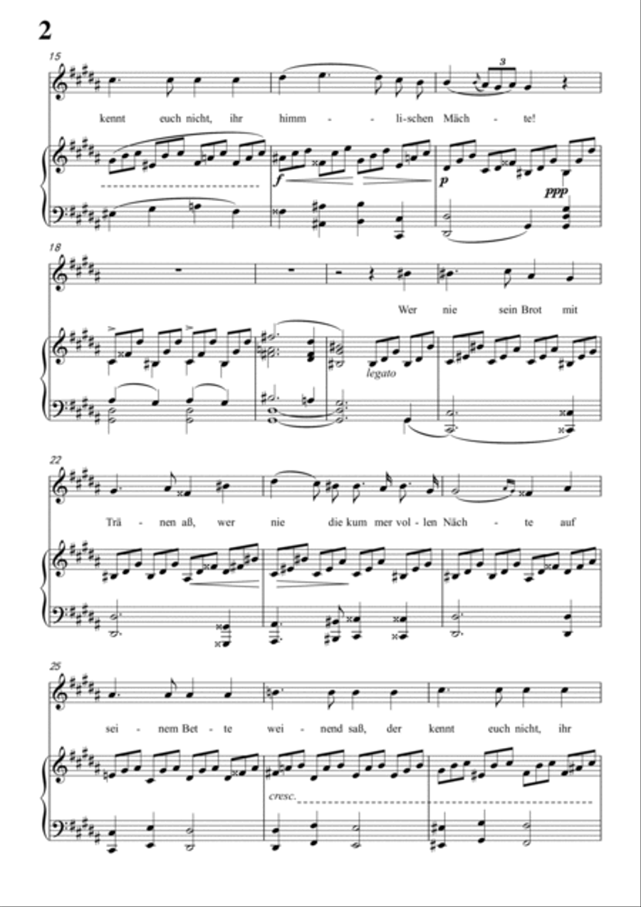 Schubert-Gesänge des Harfners,Op.12 No.2 in #G minor,for Vocal and Piano Voice scores gallery preview page 3