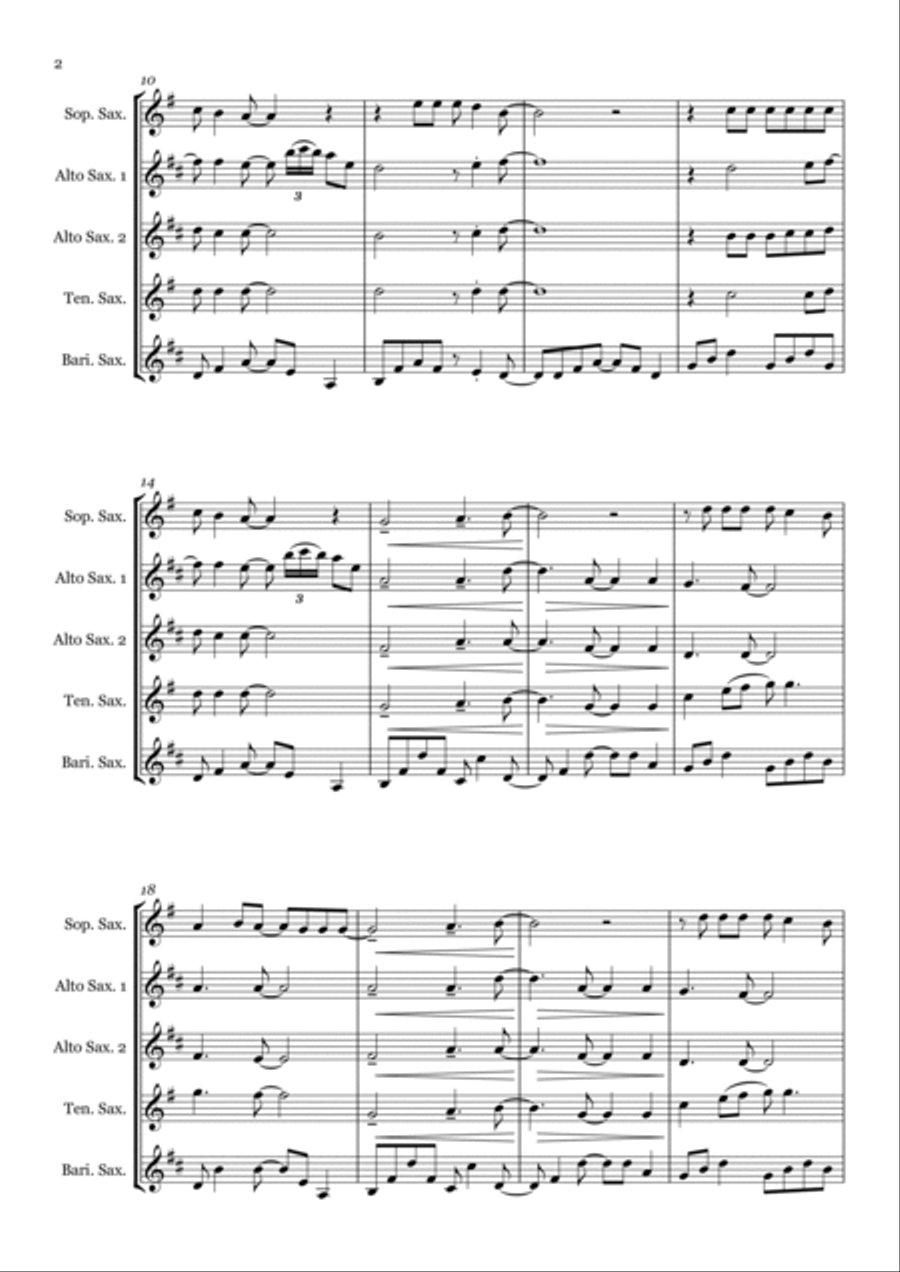 Shallow Saxophone Quintet scores gallery preview page 2
