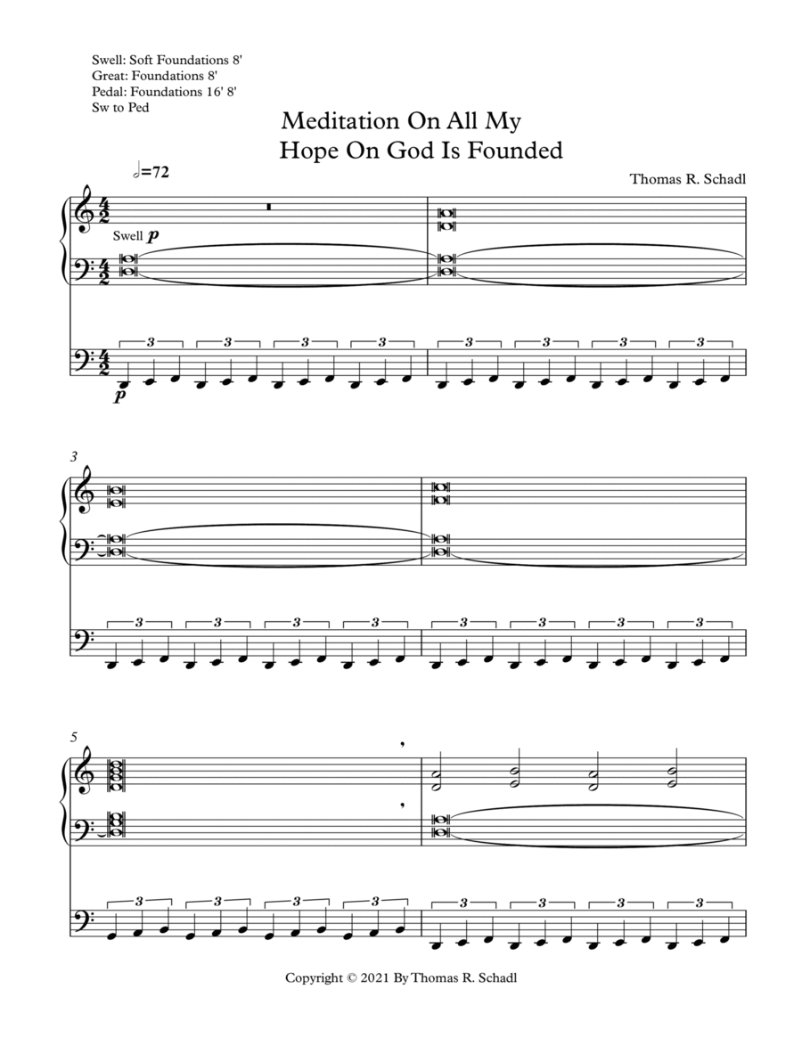 Meditation On All My Hope On God Is Founded Organ Solo scores gallery preview page 1