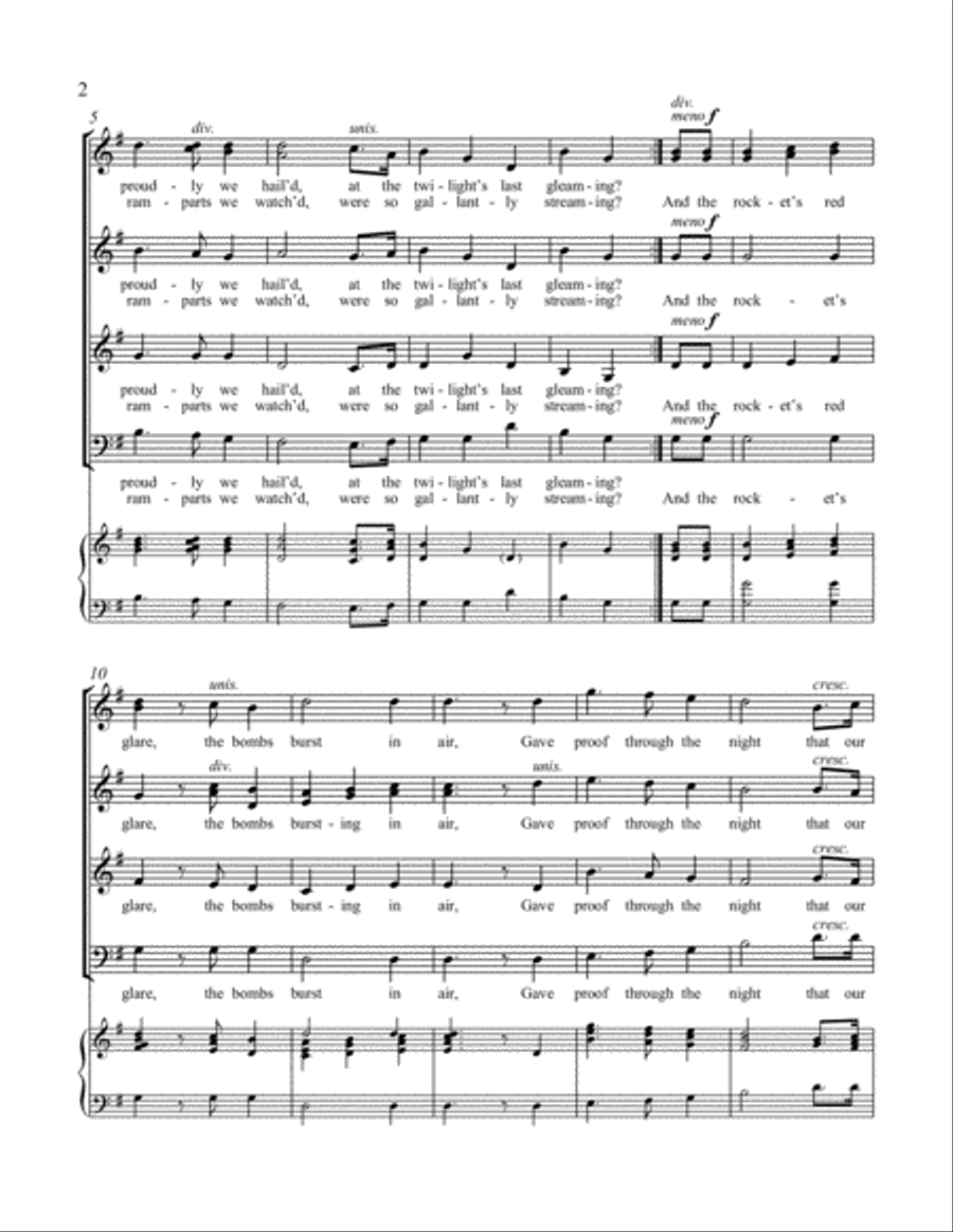 The Star-Spangled Banner The Star-Spangled Banner Choir scores gallery preview page 3