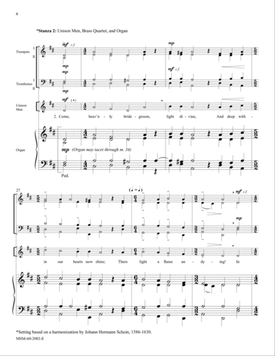 O Morning Star, How Fair and Bright (Downloadable Full Score)