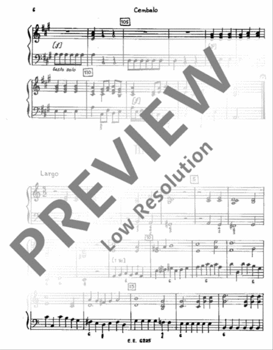 Concerto A major Concerto A major Harpsichord scores gallery preview page 7