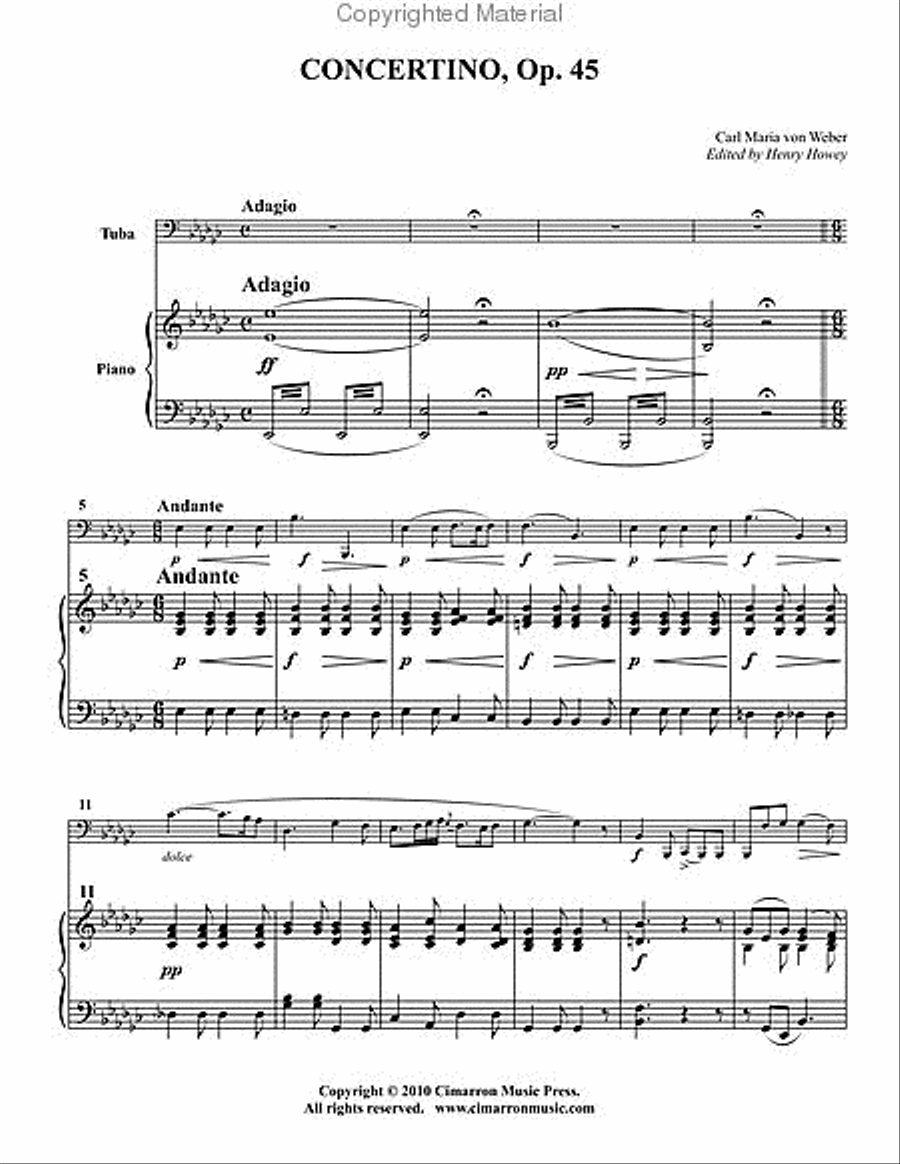 Concertino, Op. 45 Piano Accompaniment scores gallery preview page 2
