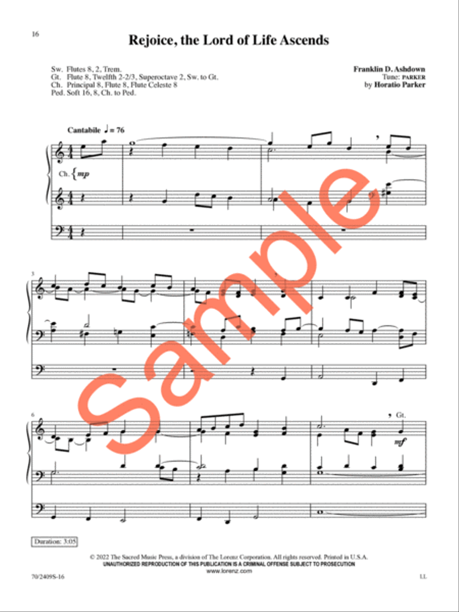 Ascension Alleluias Organ Solo scores gallery preview page 15