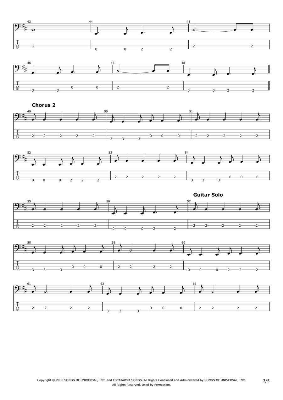 Kryptonite Acoustic Guitar scores gallery preview page 3
