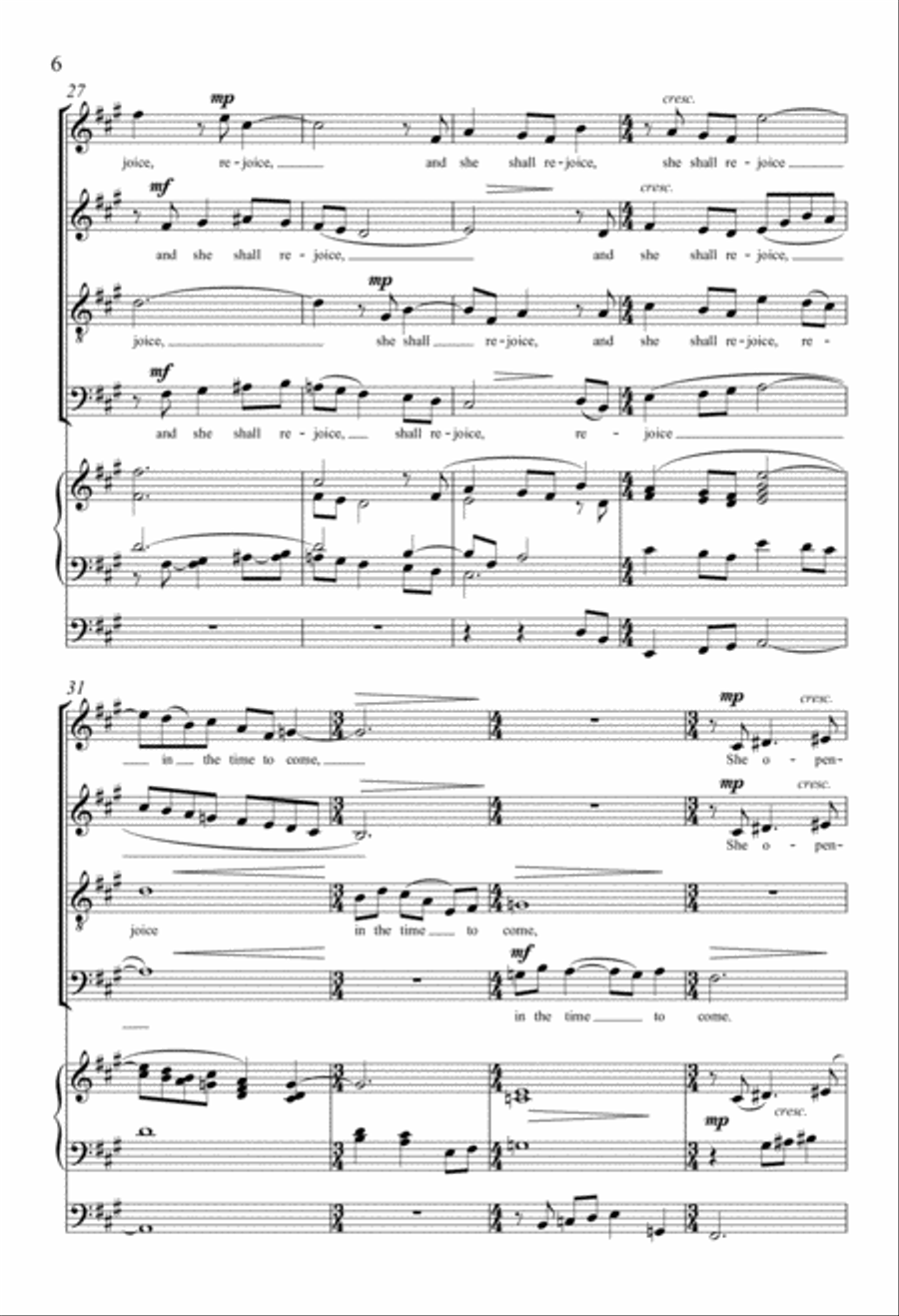She That Feareth the Lord 4-Part scores gallery preview page 6