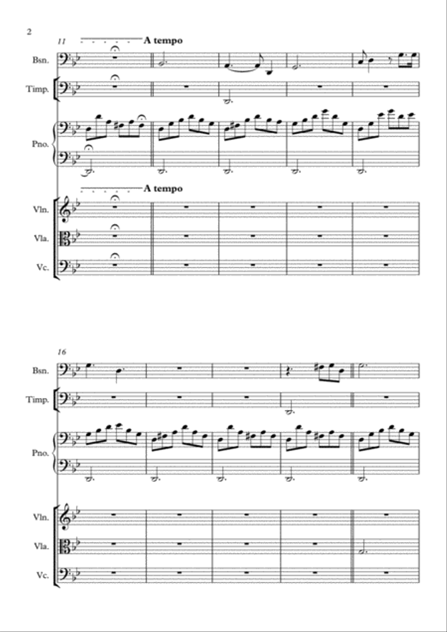 Sonata of the Miserable Sonata of the Miserable Small Ensemble scores gallery preview page 2