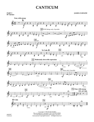 Canticum - Pt.3 - Bb Clarinet