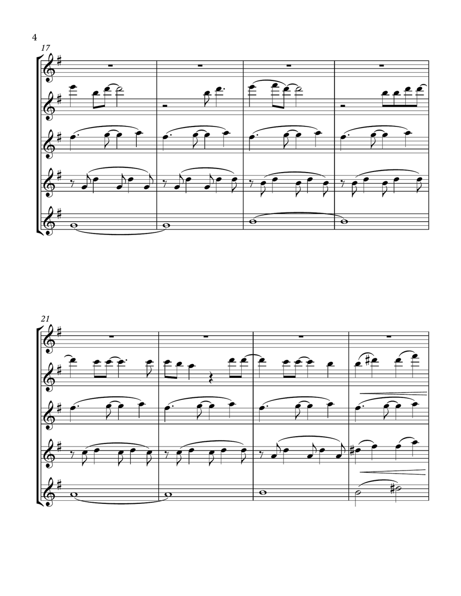 All I Ask Woodwind Ensemble scores gallery preview page 4