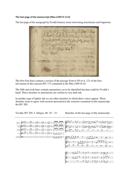Vivaldi Concerto in D Major for violin and orchestra RV 205